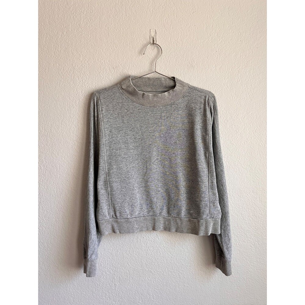 Everlane Lightweight French Terry Mockneck Sweatshirt in Heather Gray Size SMALL